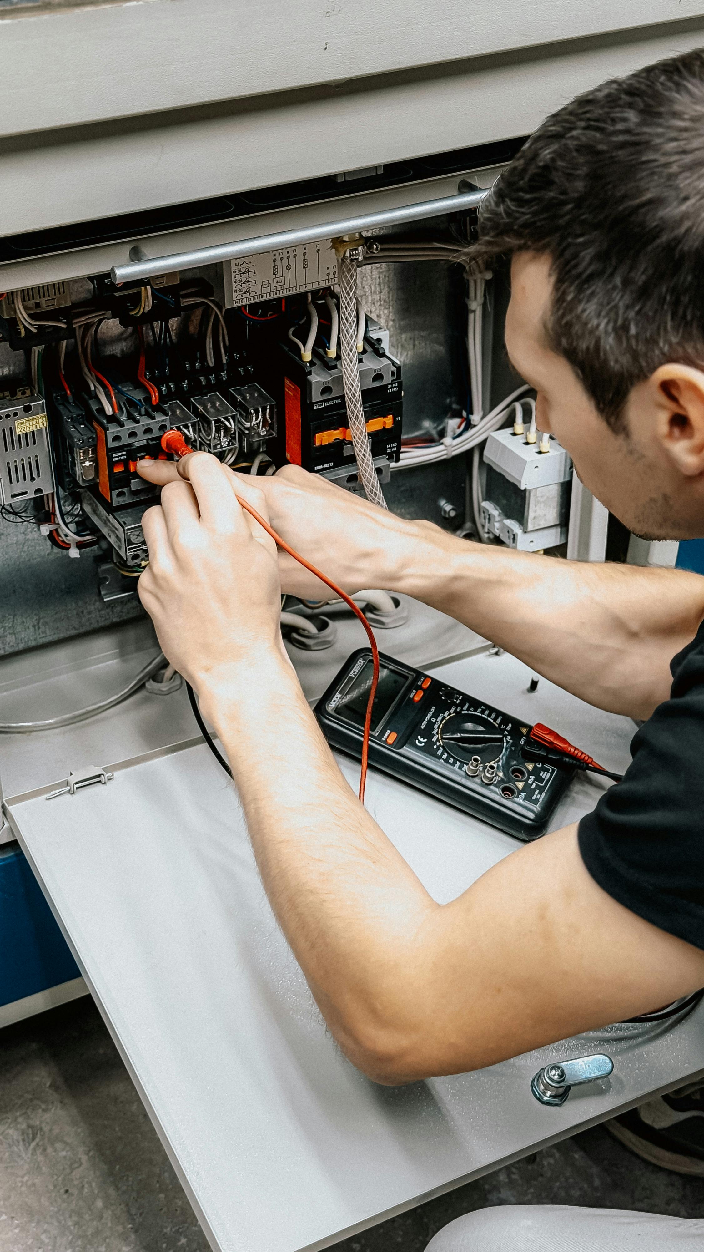 Electrician at work